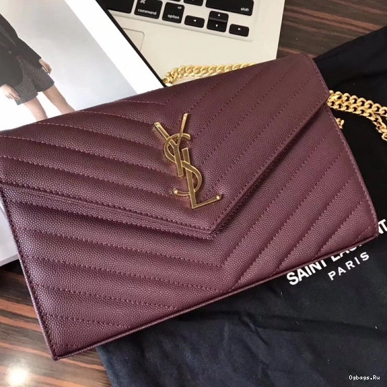 MATELASSÉ YSL CASSANDRE WALLET CHAIN 0723